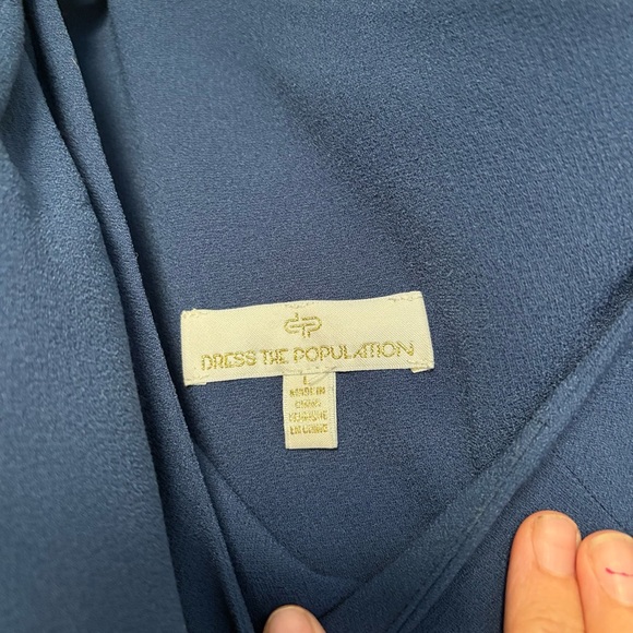 Dress The Population Tiffany One Shoulder Midi Dress size Large - Picture 4 of 4